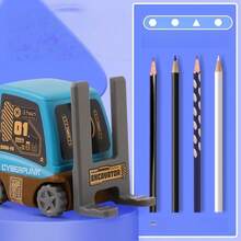 1个新款叉车造型自动削笔器，手摇旋转式削笔器，奖品，派对用品，办公文具 - 彩色 - 查看 3