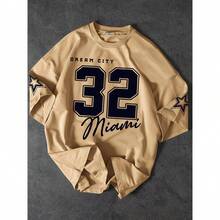 T-Shirt 32 Miami Shirt Blouse Unisex Men's Women's 100% Cotton Top Premium Streetwear New Release Immediate Shipping Various Colors!! - 米色 - 查看 1