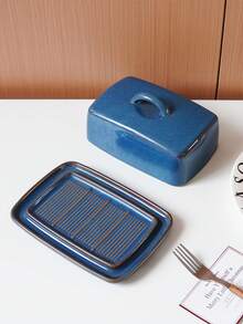 1 hộp đựng bơ bằng gốm sứ kiểu Bắc Âu họa tiết vỏ sò có nắp đậy, hộp đựng bơ cổ điển phù hợp cho nhà bếp gia đình, làm bánh, phục vụ bánh mì và bơ trong nhà hàng, dã ngoại ngoài trời, lý tưởng để trang trí ngày lễ và làm quà tặng. - Xem 13