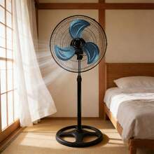 Ventilador Oscilante con Base Resistente, Ventilador de Piso de 3 Aspas, 3 Velocidades - Negro - Ver 1