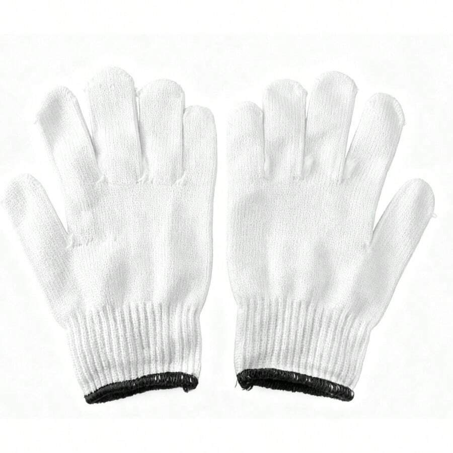 White Nylon Anti - Static Gloves, Cut - Resistant And Wear - Resistant Nylon Gloves, Suitable Gardening, Woodworking, Carving And Gardening - Initial - View 1