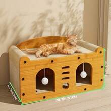 Large Cat Scratching Board And Cave Toy, Providing Ample Space For Cats To Rest And Scratch, Enhancing Their Well-Being - 20.7*10.6*10.2 - View 2