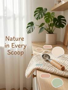 1pc Wooden Handle Stainless Steel Ice Cream Scoop: Featuring A Non-Slip Wooden Design, Suitable For Scooping Ice Cream, Peeling Fruit, And Shaping Desserts. It Is The Perfect Choice For Your Afternoon Tea Time Or Kitchen Dessert Display, An Essential Kitchen Tool. - Multicolor - View 3