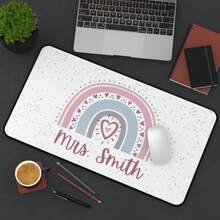 1PC Personalized Name Large Mouse Pad With Stitched Edges, Custom Rectangle Mousepad Gift For Friend Girlfriend Boyfriend, Perfect Gift For Birthday, Anniversary, Valentine's Day, 2026 Back-To-School Season - 23.6" X 13.8" - 02 - View 1