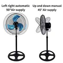 Ventilador Oscilante con Base Resistente, Ventilador de Piso de 3 Aspas, 3 Velocidades - Negro - Ver 3