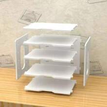 Organizador de papel para archivos de escritorio de 7 niveles, bandeja para cartas de correo, clasificador de archivos para el hogar, oficina y escuela - Blanco - Ver 6