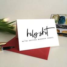 1 Sacred * T: Today We Get Married/Wedding Daycare/Oath Card/Wife Husband Wedding Day Card/Fun Card Including Envelope - Multicolor - View 2