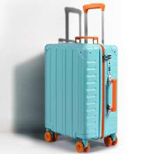 Lightweight 20 Inch Carry On Suitcase, PC Hard Shell Travel Small Luggage With 4 Spinner Wheels & TSA Lock For Travel, Blue - Mint Blue - View 12