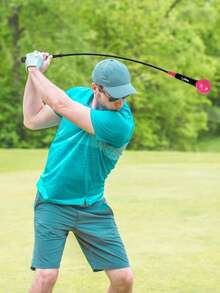 Golf Swing Training Aid Warm Up Stick Professional Golf Practice Tool For Beginners & Golfers - 玫瑰紅 - 查看 4