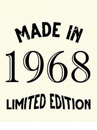 1张/2张/3张 1968限量版热转印贴纸，适用于DIY T恤、牛仔裤、枕头、背包、帽子和沙发套，防水、防褪色、耐用、可水洗塑料贴纸，趣味图案，可用于织物装饰、服装点缀，适合手工爱好者