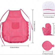 11 piezas Lindo set de hornear para niños - Delantal amigable para niños, moldes y herramientas de hornear - Utensilios de cocina educativos adecuados para niños - Multicolor - Ver 3