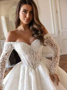 Exquisite High Neck Mermaid Wedding Dress With High Slit In Satin – Sophisticated Floor-Length Bridal Gown Featuring A Graceful Turtleneck Design, Daring Leg Reveal, And Figure-Hugging Mermaid Silhouette In Lustrous Satin, Perfect For Weddings, Christmas Galas, Halloween Balls, Formal Dances, Birthday Celebrations, And Special Evening Events. A Versatile Choice For Wedding Receptions, Holiday Parties, Anniversary Dinners, Luxury Getaways, Black-Tie Occasions, Cocktail Gatherings, Bridal Showers, Wedding Guest Attire, Graduation Formals, Homecoming Events, And As A Dramatic Bridesmaid Or Statement Evening Gown. - 白色 - 查看 2