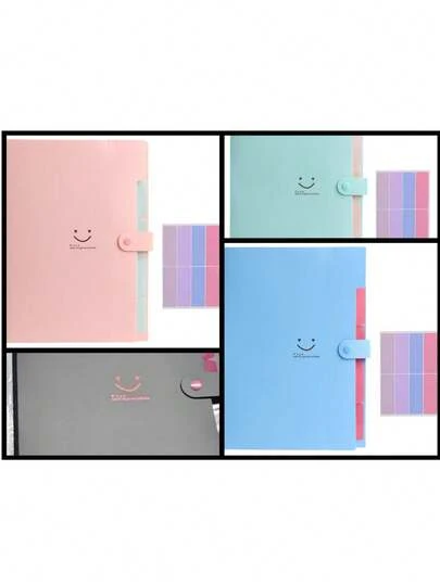 Expandable File Folder, A4 Paper, Student & Office Worker, Accordion Style Pockets, Design