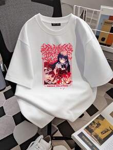 Women T-Shirt Print Dehumanizing Itatrain Worship Moke Halation S To 5XL T Shirt ZL1690 Vintage Washed Streetwear Slightly Soft Casual Unisex Homme - 白色 - 查看 2