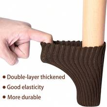 Noise Reduction Felt Chair Leg Pads, Extra Thick Non-Slip Furniture Covers For Tables & Sofas, Scratch-Proof Self-Adhesive Floor Protectors, Essential For Families, Renters & Dining Rooms - Multicolor - View 4