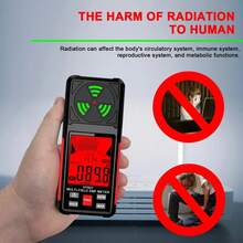 EMF Meter, 3-In-1 Electromagnetic Field Radiation Detector For E F RF MF - Black - View 7