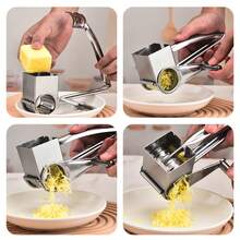 1pc Multi-Functional Stainless Steel Zester Grater, Manual Lemon Zester, Cheese Grater, Ginger Shredder, Kitchen Tool For Vegetables And Garlic - Multicolor - View 4