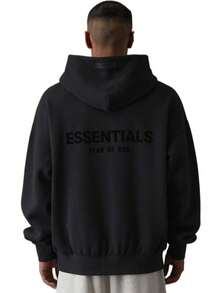 Fear Of God Essentials Pullover Hoodie (SS22) Unisex - 黑色 - 查看 4