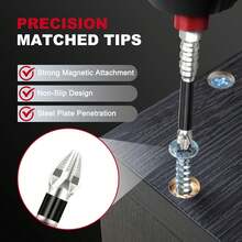 High-Magnetic Screwdriver And Drill Bit Set, 6 Pieces Of K5 Impact-Resistant And Non-Slip Drill Bits, Precision Magnetic Drill Bits, Suitable For DIY/Professional Use, Flat, Cross-Head, PZ Tip, 25, 50, 65, 70, 90, 150 Mm. LYBN - 6pcs - 查看 4