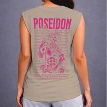 Oversized Tank Top Greek Gods Ref4620 - Khaki - View 4