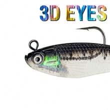 5Pcs 8cm/9g Soft Fishing Lures Set Swimbait Jig Heads T Tail Swim Bait Pre-Rigged Swimbaits With Weighted Hooks Crankbait Swim Shad Lures Swim Baits For Bass - Multicolor - View 5