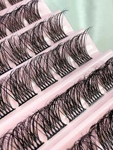 110片D型卷翘簇状假睫毛，自然纤细单根假睫毛，仿貂毛假睫毛，化妆工具，睫毛簇，单根假睫毛，睫毛，假睫毛 - D - 查看 7