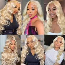 13x4 Body Wave Lace Front Wigs #613 Blonde Pre Plucked 200% Density HD Transparent Lace Frontal Wigs Human Blended Hair For Women Pre Plucked Wigs With Baby Hair Brazilian Virgin Hair Soft And Natural Look Daily Wear Wig - S613 - View 9