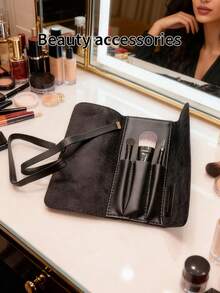 Yves Saint Laurent 3 PiecesEssential Brush Set - Lip, Eyeshadow & Foundation Brushes, All-In-One Makeup Kit YSL-GIFT-89 - Black - View 10