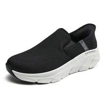 Skechers Men's Lightweight Sports Casual Slip-On Walking Shoes - Black - View 7