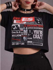 Cropped  Newspaper - Black - View 7