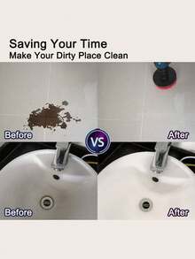 Bộ 3 bàn chải chà điện, bàn chải gắn máy khoan, bàn chải tròn bằng nhựa để làm sạch thảm, kính, lốp xe hơi, bàn chải nylon. - tròn - Xem 2