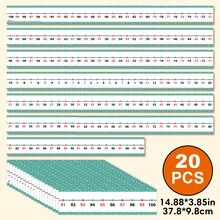 20pcs Number Line Set, 14.88" X 3.85", Erasable Manual Learning Tool, Includes -100 To 100 Positive And Negative Numbers With Color Coding, Essential For Math Classroom - Multicolor - View 2
