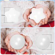 20/50个装，2.17英寸耐压塑料球，星形图案，是婴幼儿/儿童球池、室内/室外游戏屋、派对的理想礼物 - 彩色 - 查看 11