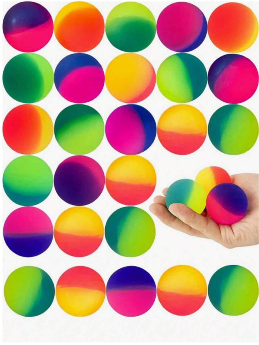 10/20/30 pièces Balles à motifs colorés - Parfaits pour les fêtes et les cadeaux de Noël ! Petite taille (motifs aléatoires), Cadeaux de fête, Cadeaux de fête de Noël, Jeux de volleyball, Décorations de fête, Ballons de volleyball - Multicolore - Voir 1