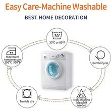 1/4pcs Bohemian Pattern Single-Sided Print Sofa Pillowcase - Peach Skin Texture Pillowcase (No Pillow Insert) - A - View 8