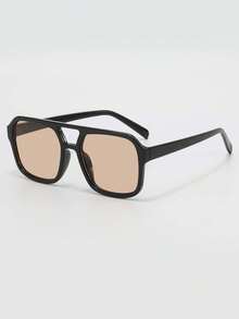 1 Piece - Ladies' Style - Retro Square Double-Bar Pilot-Style Glasses From The 1970s. The Design Is Fashionable And Suitable For Daily Wear. - Multicolor - View 12