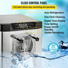 Commercial Ice Cream Machine 1400W 20/5.3 Gph Hard Serve Ice Cream Maker With LED Display Screen Auto Shut-Off Timer One Flavors Perfect For Restaurants Snack Bar Supermarkets - Silver - View 5