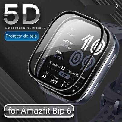 Pelicula Protetor de tela para amazfit bip 6 protetor de tela curvo 3d amazfit bip6 HD cobertura completa Acessórios