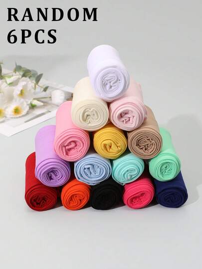 6pcs/Pack Girls' Solid Color Skinny Elastic Tights, Comfortable Breathable Dance Stockings Suitable For Young Girls, Children & Teenagers