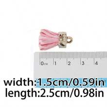 (20 Pieces / Lot) Gold Hat Fringed Retro Leather Tassel DIY Jewelry Keychain Mobile Phone Pendant - Mixed Colors - View 3