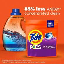 PODS Liquid Laundry Detergent Packs, Spring Meadow Scent, With 3-In-1 Technology For Ultimate Cleaning Power. These Pre-Measured Pacs Combine Detergent, Stain Remover & Brighteners To Target Stubborn Stains & Odors In All Temperatures. Ideal For Large Families,112 Count , Activewear & Everyday Laundry In Both HE & Standard Machines. The Dissolvable Film Releases A Burst Of Freshness That Lasts, Providing Complete Care For Colors & Whites With Effortless Convenience In Every Load. - Đơn - Xem 9