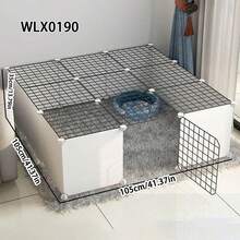 Cerca modular para mascotas DIY con puerta, jaula expandible para gatos, adecuada para gatitos, conejos, hurones, perros pequeños, cobayas para uso en interiores - Multicolor - Ver 5
