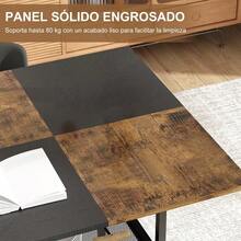 Mesa de bar, mesa de cocina pequeña 60 X 60 X 90 Cm, para cocina, comedor, industrial - Negro - Ver 6