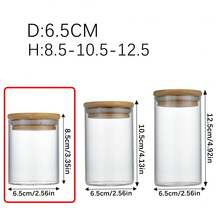 1 件复古 2 盎司/4 盎司木盖储物玻璃罐，黑色盖子瓶子，耐热玻璃容器，黑色塑料盖小玻璃瓶，透明储物玻璃罐 - 無色 - 查看 28