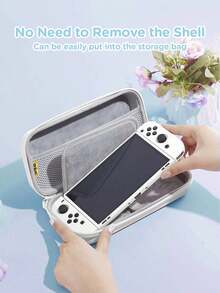 Ayotu Bowknot & Polka Dot Pattern Accessories Set For Nintendo Switch/Switch OLED/Switch Lite, Including Protective Case, Storage Bag, Console Shell, Dust Cover, Game Card Case, Controller Grip, Suitable For Christmas, Valentine's Day, Back To School And Other Occasions - View 9