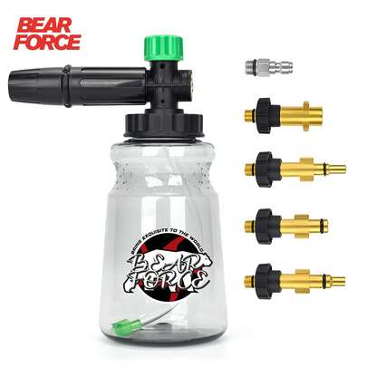  1 Pc BEAR FORCE Pressure Washer Foam Cannon Foam Generator Snow Foam Lance 1L For Kar-/ Elitech/ Lavor/ AR / Portland Husky Ryobi