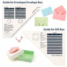 36.2 X 33cm Envelope/Envelope Box/Gift Box Making Scoring Board; Large Multipurpose Scoring Board With Bone Folder And Triangle Guide Board; Ideal For Making Thoughtful Gifts, Boxes, Scrapbook Pages And Cards - A - View 8