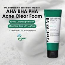SOME BY MI AHA BHA PHA 30天奇蹟淨痘潔面慕斯 – 3.38oz, 100ml – 韓國痘痘洗面乳,打造光滑淨透肌膚 - 深層清潔 - 查看 3