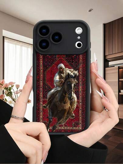 Dark Art Jesus With Crown Of Thorns Phone Case, Phone Case Creative Personalized High-End Middle Eastern Style Design, Black Frosted Texture Full Coverage Protective Dustproof Waterproof Soft Case, Compatible With IPhone 17/16/15/14/13/12/11/Pro/ProMax/X/XR/XS/XSMAX/7/8/PLUS And Galaxy S21/22/23/25/ULTRA/PLUS/FE, Ideal Gift For Friends, Family, Couples On Birthdays And Festivals.