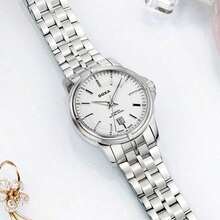 DOXA Women's Automatic Mechanical Watch | D153SSV | Sapphire Crystal | Stainless Steel Strap | Date Function - White - View 3